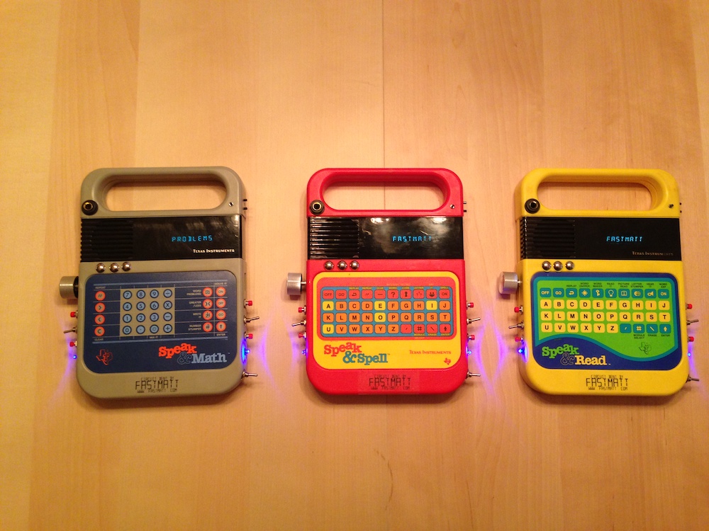 Circuit Bent Speak & Spell, Read, and Math (3 pack)